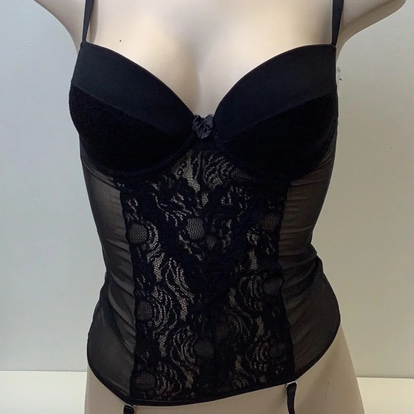 Zuliana Size Small Black Bustier With Garter Straps. Made in Brazil. New W/Tags - Picture 1 of 4